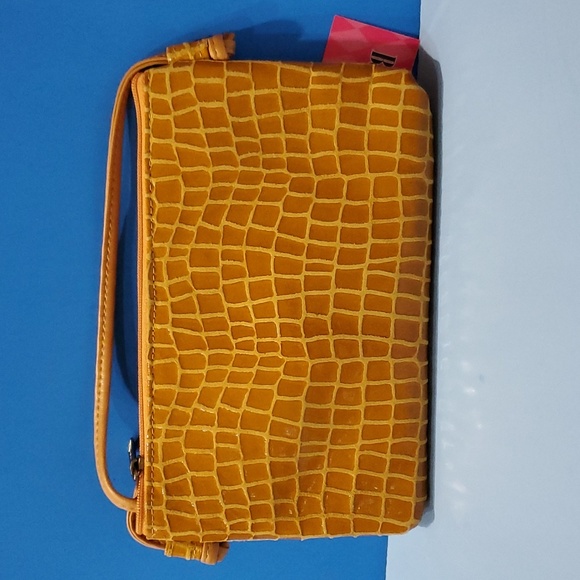 bags by pinky Handbags - Pinky #6818-331 mustard genuine leather made in the USA cross body